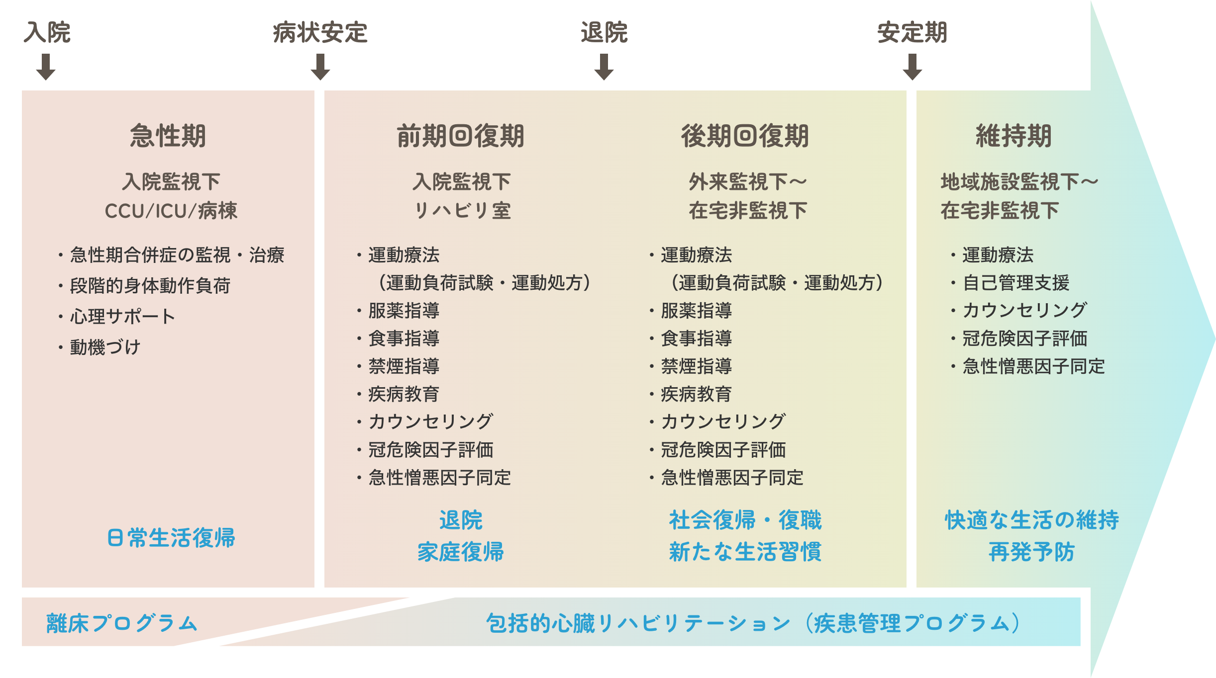 心臓リハビリのタイムスケジュール